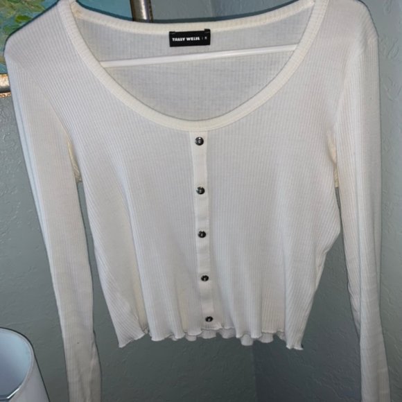 Long sleeve white top - Picture 1 of 2